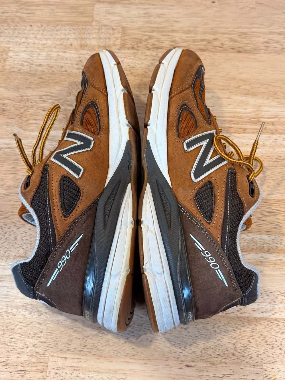 New Balance x L.L. Bean 990v4 Made in USA Brown Sneakers - Picture 7 of 9
